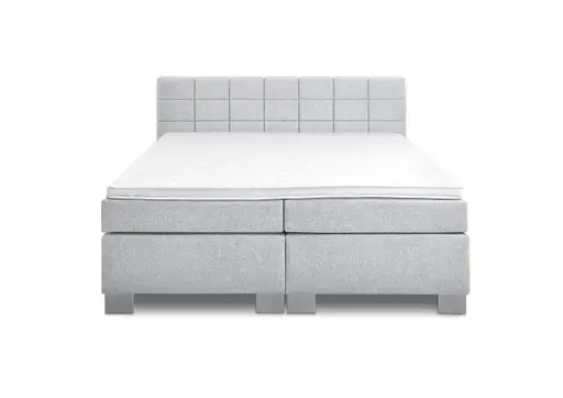 Boxspringbett HAIKOS- Liegefläche ca. 180x200 cm, Stoff, Hellgrau, TFK H2/TFK H2