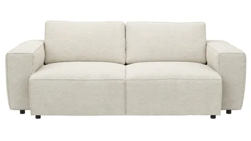 Bigsofa Lilaia - 3-Sitzer Tief, Stoff, Creme