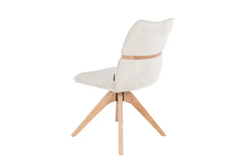 Stuhl MAROU - drehbar, Stoff, Beige