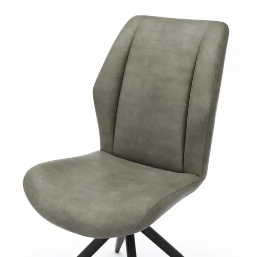 Stuhl Dalyan - drehbar, Stoff, Grau