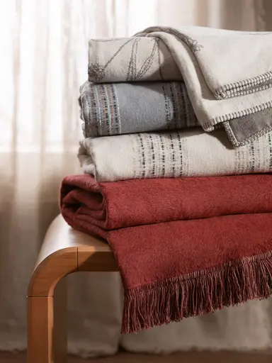 Wohndecke - LB ca. 140x200 cm, Rohweiß