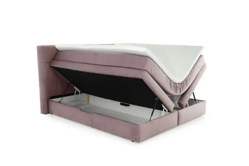 Boxspringbett- Liegefläche ca. 180x200 cm, Stoff, Rosa, Basic