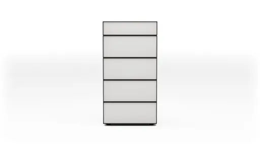 Kommode Loretto - BHT ca. 60x115x53 cm, Lack matt, Weiß