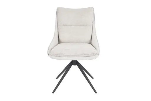 Stuhl MANDY - drehbar, Stoff, Silbergrau