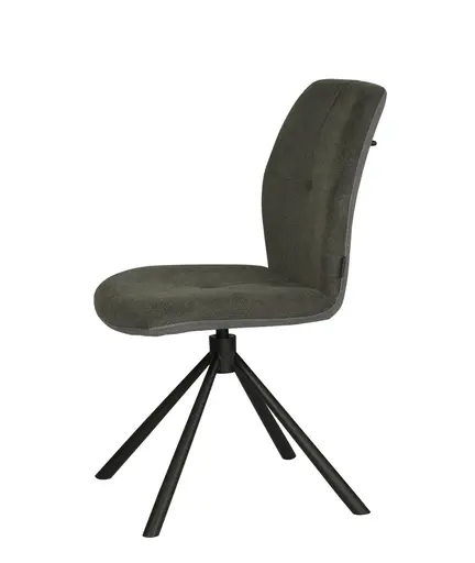 Stuhl MANOA - drehbar, Stoff, Grau