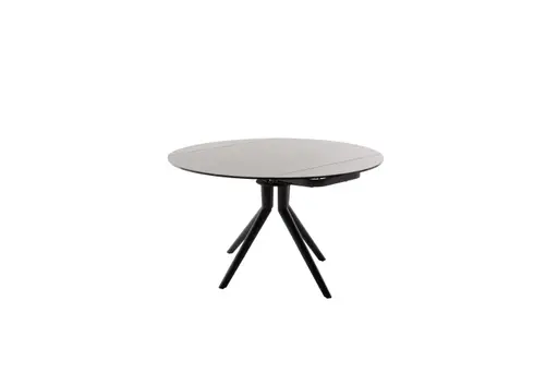 Esstisch - ausziehbar, LB ca. 90(135)x135 cm, Keramik, Anthrazit