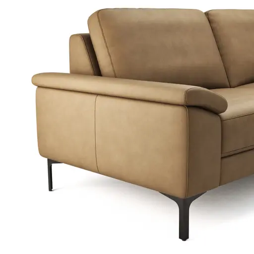  Sofa Anna - 2,5-Sitzer, Leder, Cognac