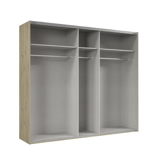 Schwebetürenschrank- B ca. 250 cm, Eiche Dekor 