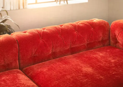 Sofa - 2-Sitzer, Stoff, Orange