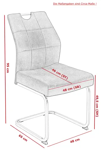 Freischwinger - Microfaser, Vintage Anthrazit