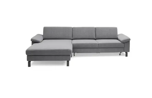 Ecksofa CALM MOVE - Ecke links, 2,5-Sitzer inkl. Schlaffunktion, Microfaser, Steingrau
