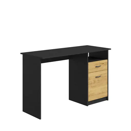 Schreibtisch- LB ca. 123x50 cm, Grau, Eiche Dekor