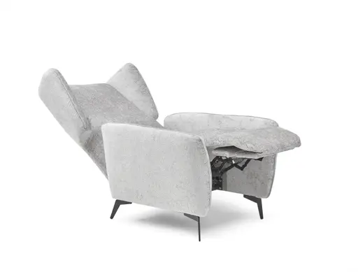 TV-Sessel - Relaxfunktion, Stoff, Hellgrau