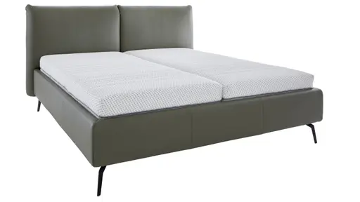 Polsterbett Delia - Liegefläche ca. 180x200 cm, Leder Olive