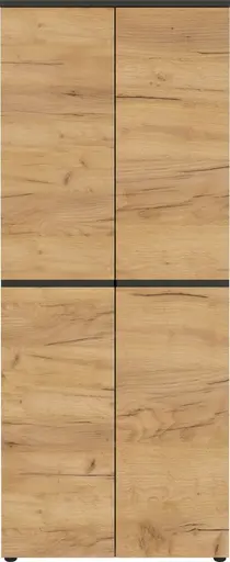 Aktenschrank GRIFFIN - B/H/T ca. 80x197x40 cm, Graphit, Eiche Dekor