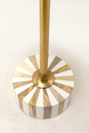 Beistelltisch- DH ca. 25x50 cm, Gold, Weiß, Stahl, Gold