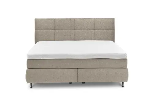  Boxspringbett ALICA- Liegefläche ca. 180x200 cm, Stoff, Beige