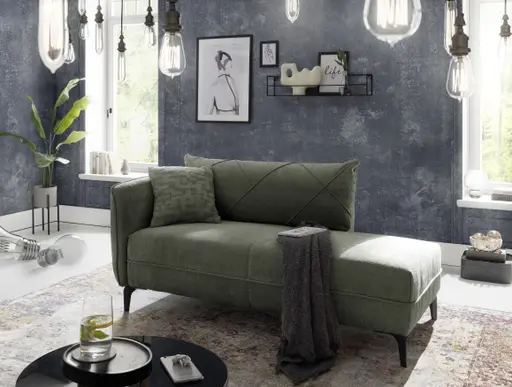 Recamiere JERINA - Stoff, Grün