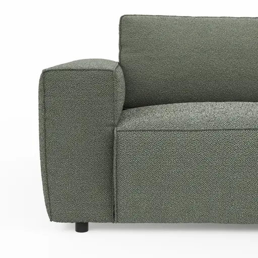 Sofa Lilaia - 1,5-Sitzer XL mit 1,5-Sitzer XL Tief, Stoff, Olivgrün