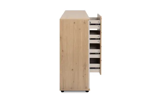 Sideboard- B ca. 120 cm, Eiche Dekor, Beige