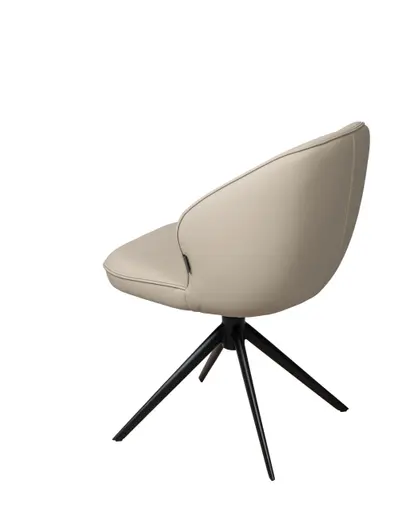 Stuhl MERRITH - drehbar, Leder, Latte