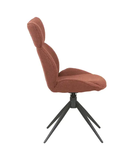 Stuhl MIRNA - drehbar, Stoff, Rost