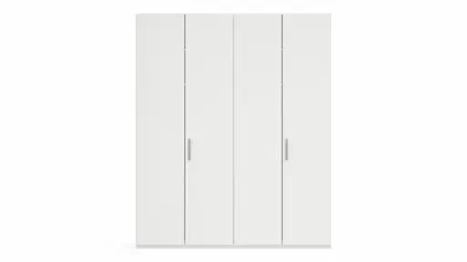 Drehtürenschrank Viana - B. ca. 200 cm, Lack, Weiß