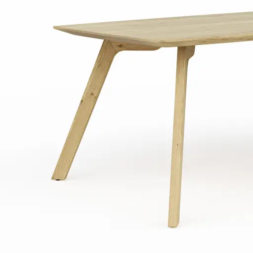 Esstisch Phoenix - LB ca. 180x100 cm, Eiche massiv, Bianco geölt