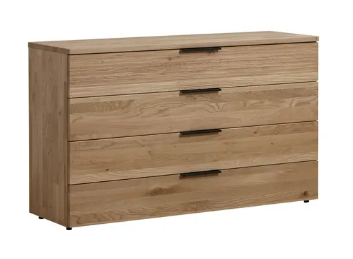 Kommode Arano - Eiche Massiv inkl. 1 Schublade in gefräster Optik