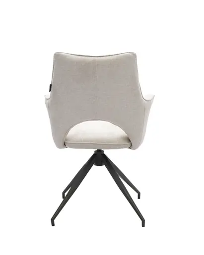 Armlehnstuhl MALEEN - drehbar, Stoff, Beige