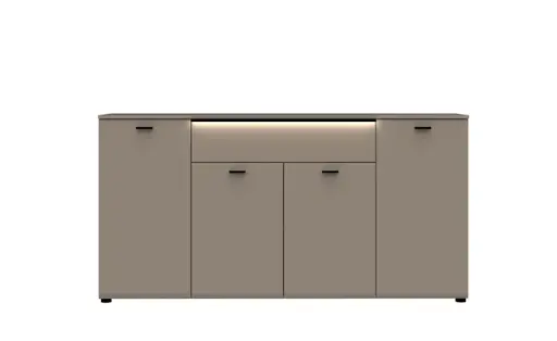 Sideboard - mit Beleuchtung, B ca. 174 cm, Basalt