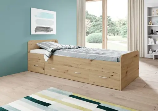 Kojenbett - Liegefläche ca. 90x200 cm, Artisan Eiche Nachbildung