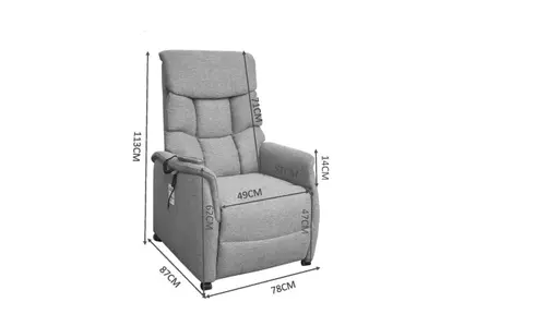 TV-Sessel MARLO - Relaxfunktion, Stoff, Braun