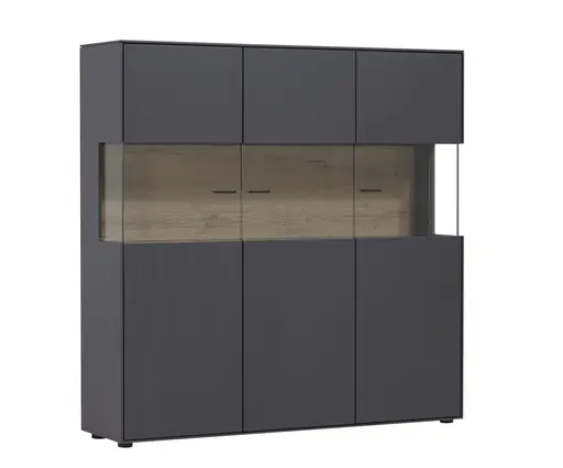 Highboard Tucson - Lack, Anthrazit