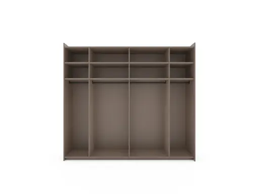 Schiebetürenchrank Matera - BHT ca. 262x236x60 cm - Lack Bisquit, Wildeiche