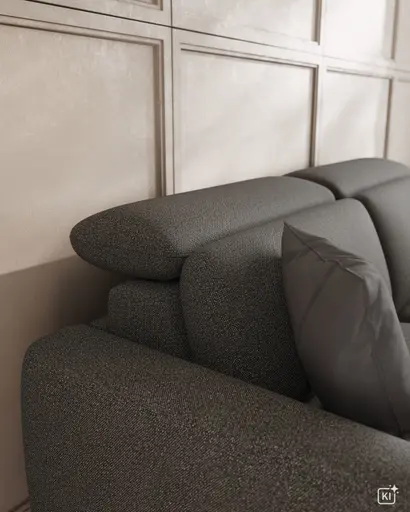 Sofa Arona - 2-Sitzer, Stoff, Anthrazit