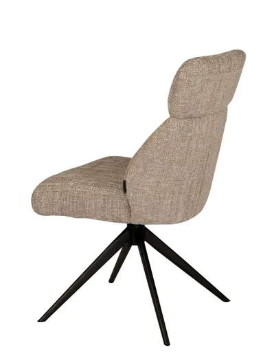 Stuhl MILILANI - drehbar, Stoff, Taupe