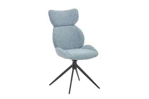 Stuhl MIRNA - drehbar, Stoff, Blau