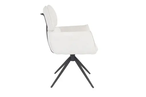 Armlehnstuhl MARGIT - drehbar, Stoff, Silberfarben