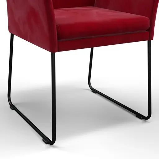 Armlehnstuhl Saragossa - Stoff, Rot