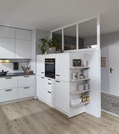 U-Küche 50.100 GL 5 521, Kristallweiß