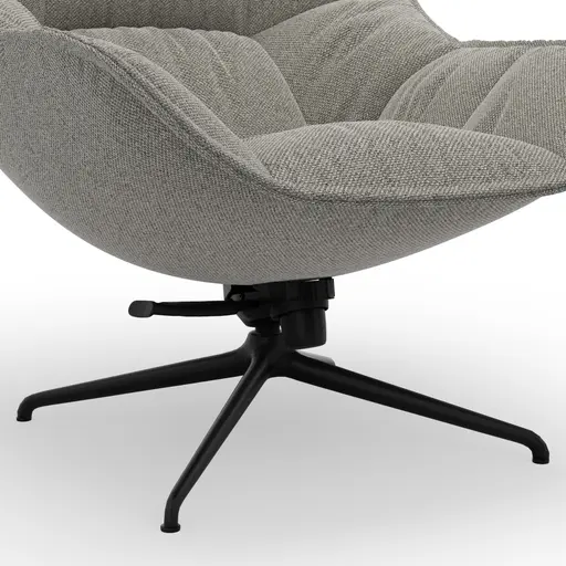 Sessel Unn - Stoff, Hellgrau