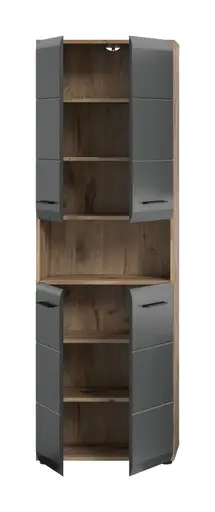 Badblock - 3-teilig, Nox Eiche Nachbildung, Schwarz