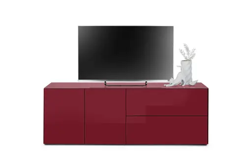 Lowboard - B ca. 181 cm, Bordeauxrot
