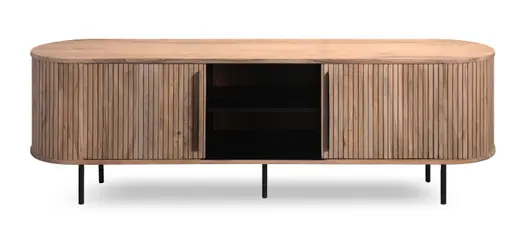 Lowboard - mit Beleuchtung, B ca. 175 cm, Akazie massiv