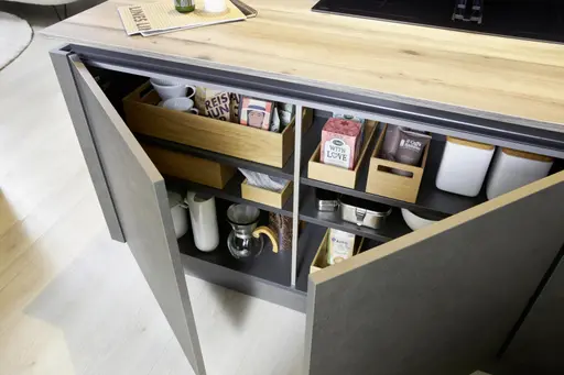 Inselküche 52.210 GL 2 524, Beton Schiefergrau Nachbildung