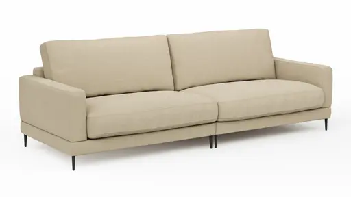 Sofa Janne - 3-Sitzer, Stoff, Sand