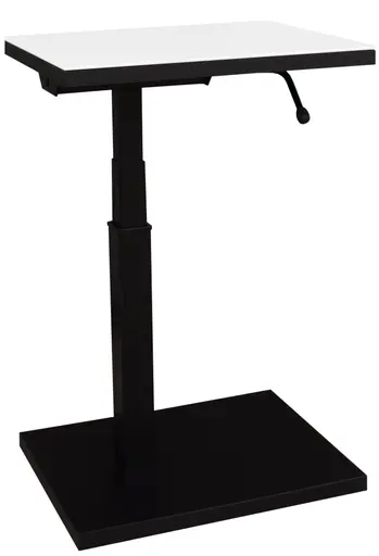 Beistelltisch - höhenverstellbar, LB ca. 45x35 cm, Weiß, Schwarz