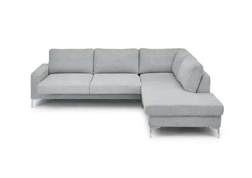 Ecksofa CALM 2.0 - 2,5-Sitzer mit Ecke rechts, Schlaffunktion mit Bettkasten, Stoff, Grau