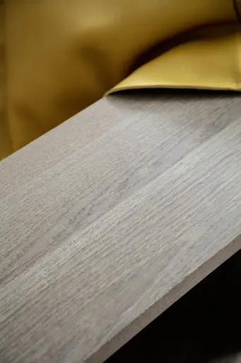 Ecksofa Aprino 1 - 2,5-Sitzer mit Longchair rechts, Leder, Grau